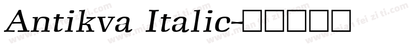 Antikva Italic字体转换